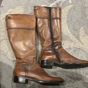 Brown Leather Knee-High Boots Ken Blixen made by Ed Meier